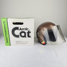 Vintage Arctic Cat Snowmobile Helmet M Copper Metallic Flake Visor w/ Box picture