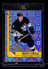 Mario Lemieux DIAMOND HOLO FOIL HEADS UP CARD PENGUINS HOF picture