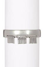 Nordstrom Melrose and Market Women's Fringe Cuff Bracelet NWT 50 Silver picture