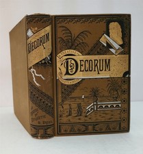 1882 antique DECORUM victorian ETIQUETTE DRESS MANNERS FUNERAL TOILET RECIPES  picture