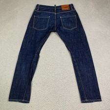 DSQUARED2 Jeans Mens Size 44 (30x28.5) Blue Dark Wash Button Fly Made in Italy picture
