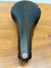 Vintage Brooks Professional Men's Bike Saddle B67 Black Leather Made in England picture