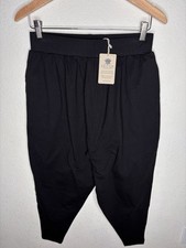 Sevya Handmade Organic Cotton Harem Pants Black Women Size S / M NWT picture