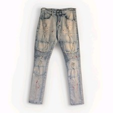 Waimea Men's Jeans - Skinny fitted-Distressed Ripped Streetwear/29x30