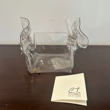1992 VTG Hand Signed Modernist Lucite Handkerchief Napkin Holder by C.T. Design picture