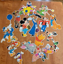 VINTAGE WALT DISNEY CUTOUTS 1970S GOLDEN PRESS Wall Art 21 Pc Set picture