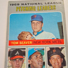Topps 1969 NL Pitching Leaders Tom Seaver #69 New York Mets MLB Card picture
