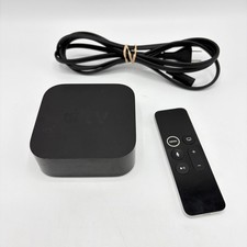 Apple TV (4th Generation) 32GB HD Media Streamer Black A1625 w/ Remote - WORKS picture