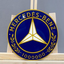 Mercedes-Benz 1,000,000 Heavy Metal Sign — Vintage Garage Decor — 30 cm (11.8
