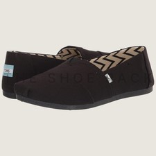 TOMS Alpargata Recycled Cotton Canvas Women's Slip-On Shoes Black/Black picture