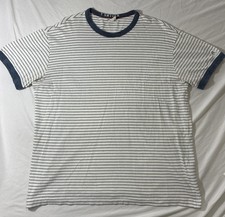 Champion x Todd Snyder Mens Blue Striped T Shirt Sz L Made In Portugal Vintage picture