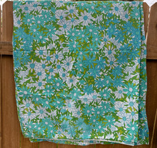 Vintage 1970s Flower Power Twin Flat Sheet MCM Penneys Fashion Manor Penn-Prest picture