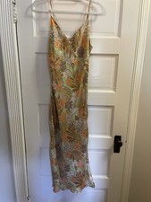 VICI Women's Floral Maxi Dress Sleeveless, V-Neck Yellow, orange,  Green- New picture