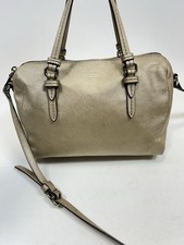 COACH Peyton Bennett Mini Satchel/ Purse Metallic Gold Leather F50430 picture