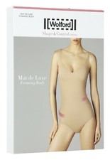 Wolford Mat De Luxe Forming Body Suit in Beige L100207 Size Large (B Cup) picture