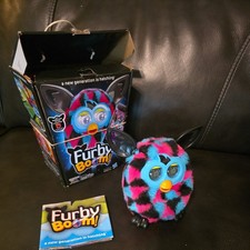2012 Hasbro Furby Boom  *Tested & Working* Triangles Black Blue Pink picture