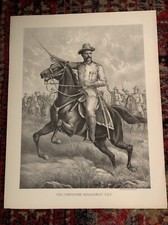 Rare Antique Kurz & Allison Col. Theodore Roosevelt U.S.V. Fine 19th Century picture