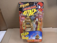 1998 ToyBiz Spider-Man Sneak Attack Flip 'n Trap Madame Web Figure New Read picture