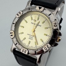 Vintage Time Japan Square Quartz Watch Men Silver Leather Fixed Bezel New Batter picture