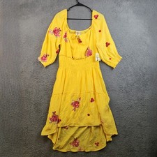 Fig Flower Anthropologie Womens XL Half Sleeve Tiered Embroidered Midi Dress NWT picture