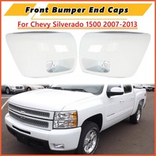 Summit White Front Bumper End Caps For Silverado 1500 2007-13 w/ Fog Light Hole picture