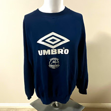 Vintage original Umbro Aberdeen FC Navy Soccer Crewneck Sweatshirt Size XL picture