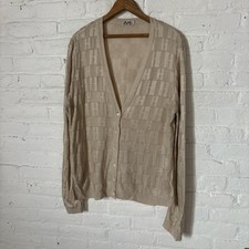 Vintage 1960s 70s Hermes Womens Monogram H Lightweight Cardigan Sweater M/L  picture