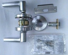 Schlage ND40S LAT 626 Bath/Bedroom Privacy Lock w/ D Spring Latch Brushed Chrome picture