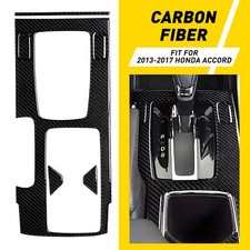 For 2013-17 Honda Accord Carbon Fiber Console Gear Shift Panel Cover Trim Black picture
