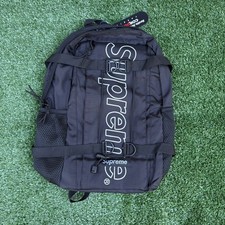 Supreme Black Backpack Large Logo Utility Hiking Daypack back to school  picture