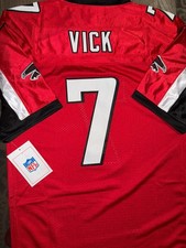 BRAND NEW #7 Michael Vick THROWBACK Red ATLANTA FALCONS Jersey Size MEDIUM picture