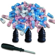 100pc Tire Repair Nail Kit Screw Plugs for Puncture & Hole with Screwdriver picture