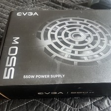EVGA 550 W1 550W 80+ Power Supply PSU 100-W1-0550-K1 NEW Open Box Complete picture