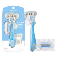 Amazon Basics 5-Blade Extra Smooth Razor for Women with Moisturizing Strips picture