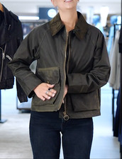 Barbour Croxdale Waxed Cotton Jacket in Archive Olive MSRP$495 British Classic picture