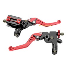 Universal 7/8'' CNC Motorcycle Front Brake Cylinder Clutch Lever Reservoir Set picture