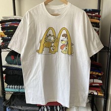 Garfield and Odie Golden Arches Cartoon Graphic T-Shirt S-5XL picture