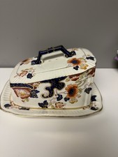 Antique Keeling & Co Losol Ware TOKIO Covered Cheese Dish Imari England picture