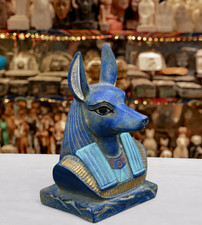 Egyptian Anubis Bust Statue Ancient Egypt God of Mummification Handmade Decor picture
