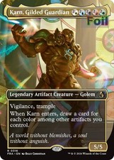 MTG FRA *FOIL* R Karn, Gilded Guardian (Borderless) #316 NM picture