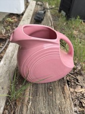 Homer Laughlin Fiesta Rose 64oz Pitcher, Vintage 1986 Pink, Large Disc, 7