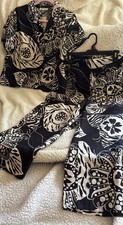Christian Siriano NY NWT 2 Pc Linen Blend Shirt Pants Set Women’s Medium picture