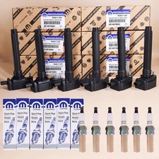 OEM 6X Mopar Ignition Coil & Spark Plug For Chrysler Jeep Dodge Ram 3.6L UF648 picture