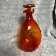Blenko #49 Amberina Tangerine Art Glass Decanter Winslow Anderson 1960s Vintage picture
