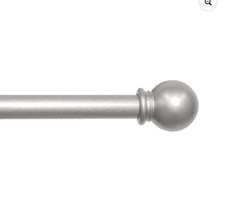 2- Mainstays Adjustable  48”-84” Nickel Ball Curtain Rod Nickel 5/8” New picture