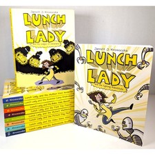 Complete Set LUNCH LADY Graphic Novel Series Jarrett Krosoczka vol.1-10 PB picture
