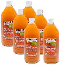 6 Bottles of Fairchild's Organic Apple Cider Vinegar, 32oz (Expires 10-3-2029) picture