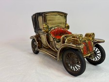 Vintage  Italian 1908 Lanchester Car Ceramic Wine Decanter Man Cave  Barware MCM picture