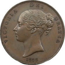 1858 Great Britain Victoria Penny 