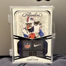 Panini 2024 Flawless Football James Cook Buffalo Bills Patch /3 Card FS-JCK picture